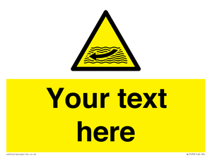 Custom Warning strong river flows